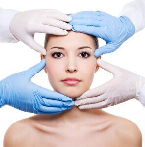 woman prepping for plastic surgery