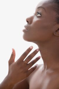 beautiful woman's neck