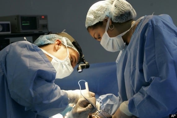 plastic surgeons at work