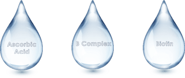 water drops representing key ingredients