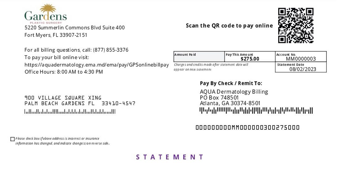 MM Statement Sample Combined Account Number Only